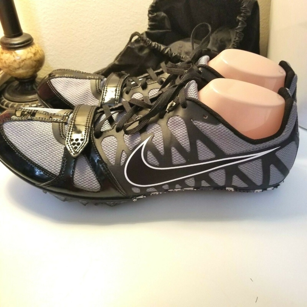 Nike Zoom Black Racing Shoes With Spikes Tool Bag - Picture 1 of 8